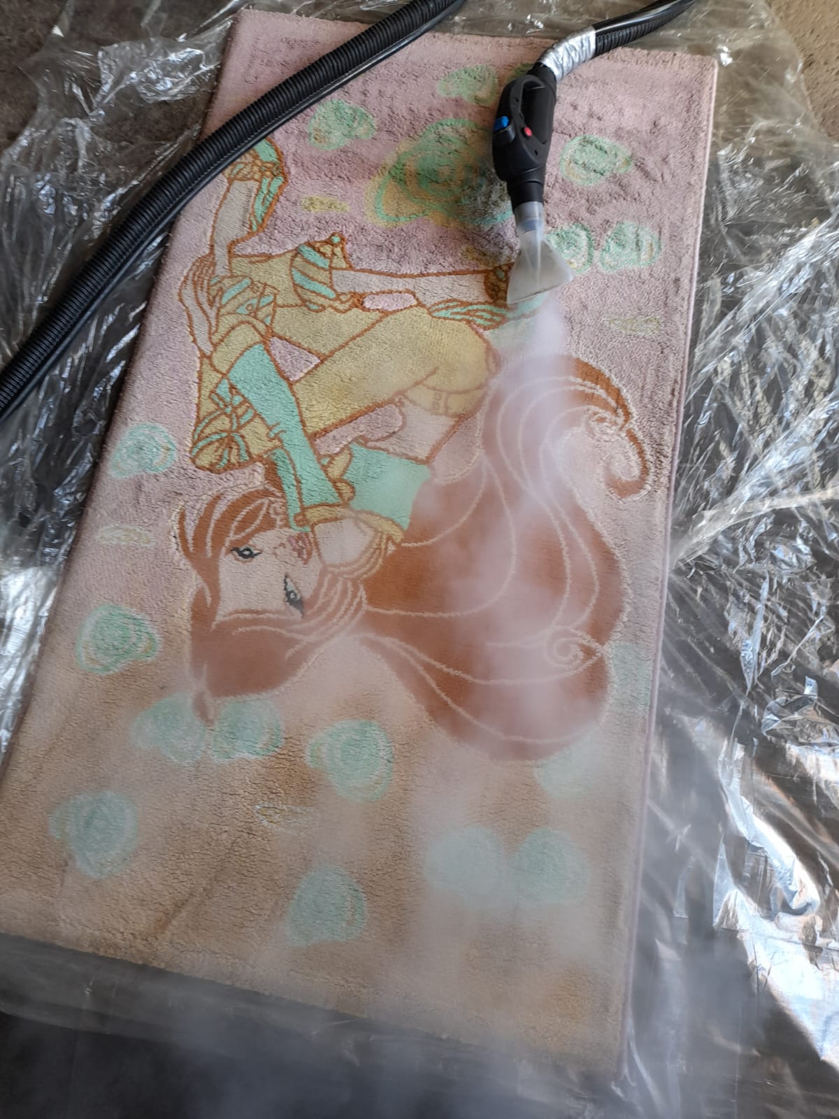 Tappeto sintetico pulito